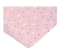 domiva drap housse imprimé - 70 x 140 cm - light rose imp étoiles Rose G