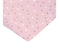 DOMIVA Drap-Housse Imprimé Etoiles Light Rose 70 x 140 cm