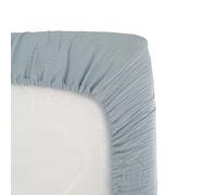 DOMIVA -Drap Housse Lange 70x140 cm Bleu Vintage