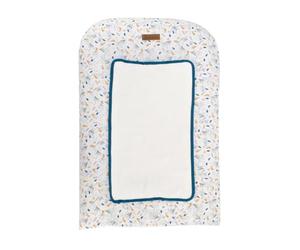 DOMIVA - HOUSSE MATELAS A LANGER SEULE 50x75 cm AU FIL DE L'EAU EN COTON (avec 1 éponge imperméable)