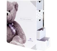 DOMIVA Livre naissance Little Bear - + Boîte à trésors - Blanc/Gris - 22,5 x 31 cm