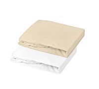 DOMIVA LOT 1 ALESE PU + 1 Drap Housse 070X140 Blanc/Cailloux