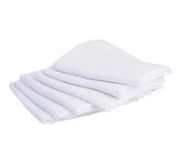 Domiva Lot 6 Langes Carré En Coton - 70 X 70 Cm - Blanc Blanc