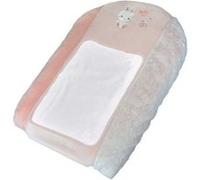 domiva matelas a langer lapinou - coton/polyester - + 2 éponges - blanc/rose - 50 x 75 cm Multicolore G