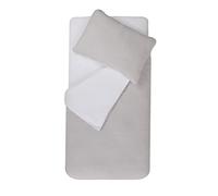 DOMIVA - Parure DE Couette 100X140 + TAIE 40x60 cm Perle/Blanc