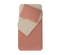 DOMIVA - Parure DE Couette 100X140 + TAIE 40x60 cm Terracotta/Cailloux