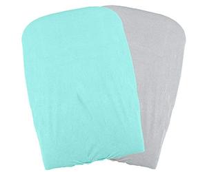 DOMIVA Set de 2 Housses de Matelas à Langer Aqua/Perle Vert 2 Unités