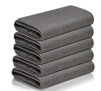 Domkan Chiffon de Nettoyage Magique épaissi, Chiffon Vitre sans Trace Professionnel, 5 Pièces Chiffon de Nettoyage en Microfibre Réutilisable pour Fenêtre (ferreux-5)