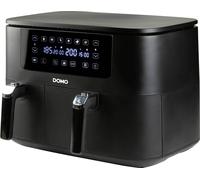 DOMO AIRFRYER DOUBLE FRY ZONE 3 + 6 L Friteuse 9 l 2850 W 2 zones de cuisson noir
