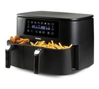 DOMO AIRFRYER DOUBLE FRY ZONE 3 + 6 L Friteuse 9 l 2850 W 2 zones de cuisson noir