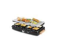 DOMO Appareil à raclette DO9262G – 8 personnes – pierre à cuire, gril – 1400 W