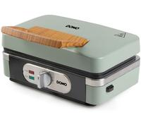 DOMO Gaufrier 3-en-1 Sandwich‑Waffle‑Grill Vert cendré