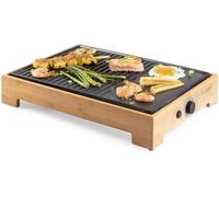 DOMO Bamboo Style Gril de table électrique Plancha (42x28cm/1800W) DO9271G