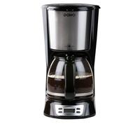 Cafetière Filtre - DOMO - DO708K - 1000 W - 1,5 L - 12 tasses - Ecran LCD - Minuteur 24 h - Noir et acier inoxydable