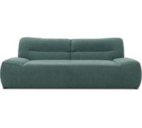 DOMO. collection Canapé bohème, canapé 3 Places, Style bohème, canapé rembourré, 224 x 109 x 81 cm (l x p x h), Bleu pétrole