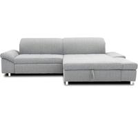 DOMO. collection Canapé d'angle Mika, canapé Convertible et tiroir de lit en Forme de L, canapé-lit avec Fonction Dossier et accoudoirs, Coin rembourré, 260 x 178 x 80 cm (l x p x h), Gris