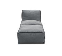 DOMO. collection Canapé d'extérieur Wangerooge 1F Element (Fauteuil) - Tabouret, canapé de Jardin, Pouf d'extérieur, Sac d'air pour Le Jardin, 75 x 185 x 73 cm, Gris foncé