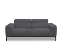 DOMO. collection Cunelli Sofa, 2-Sitzer Couch mit Rückenfunktion, Garnitur mit Relaxfunktion, 208x104x79, 2er Polster in Anthrazit