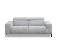 DOMO. collection Cunelli Sofa, 2-Sitzer Couch mit Rückenfunktion, Garnitur mit Relaxfunktion, 208x104x79, 2er Polster in pastellblau