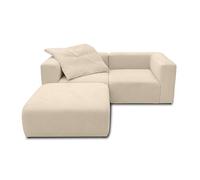 DOMO. collection Ecksofa Adrian, Modul-Sofa, L-Form aus 2 x Ecksessel und 1 x Polsterhocker, Modul-Couch, 3 Polster-Elemente, Eckcouch 216 x 193 x 69 cm (BxTxH), Beige