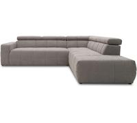 DOMO. collection Ecksofa Brandon, Sofa mit Rückenfunktion in L-Form, Polsterecke, Eckgarnitur 275 x 228 x 98 cm (BxTxH), Grau