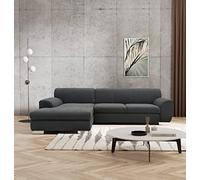 DOMO. collection Ecksofa Nika, Sofa mit Schlaffunktion in L-Form, Eckgarnitur, Moderne Polsterecke, Eckcouch, Schlafsofa, 277 x 156 x 78 cm (BxTxH), Grau