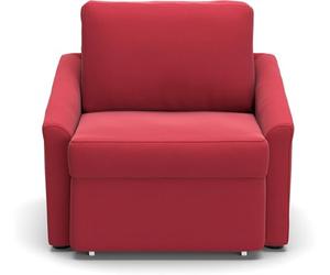 DOMO Collection Fauteuil Relax, pour Un Sommeil Permanent, canapé à sommier tapissier avec Fonction de Couchage, Fauteuil Convertible, lit d'invité, canapé-lit, 108 x 96 x 86 cm (l x p x h) - Rouge