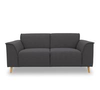 DOMO. collection Jules FK Canapé 2 Places, canapé 2 Places, Aspect scandinave, avec Rembourrage à Ressorts, garniur avec Pieds en Bois, 178 x 90 x 81 cm (l x p x h) - Poivre