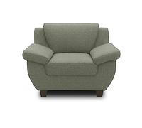 DOMO. collection Lot de 3-2-1 fauteuils rembourrés Vert 108 cm