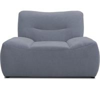 DOMO. collection Loveseat Fauteuil rembourré Style bohème 122 x 109 x 81 cm (l x p x h) Gris