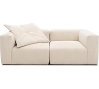 DOMO Collection Malia Canapé modulaire 2 Places composé de 2 Coins rembourrés, 2 canapés, Module, Beige, 216 x 108 cm