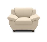 DOMO. collection Panama Fauteuil rembourré, Fauteuil Simple, canapé 3-2-1, Fauteuil, 91 x 108 x 80 cm (p x l x h) - Beige