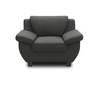 DOMO. collection Panama Fauteuil rembourré, Fauteuil Simple, canapé 3-2-1, Fauteuil, 91 x 108 x 80 cm (p x l x h) - Anthracite