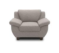 DOMO. collection Panama Fauteuil rembourré, pour Une Place, 3-2-1 fauteuils, 91 x 108 x 80 cm (p x l x h) - Taupe