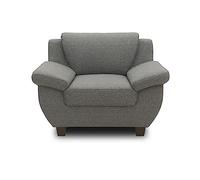 DOMO. collection Panama Fauteuil rembourré, pour Une Place, 3-2-1 fauteuils, 91 x 108 x 80 cm (p x l x h) - Gris foncé