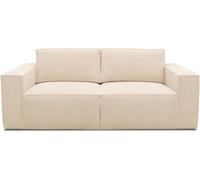 DOMO. collection Portland Canapé 2 Places, canapé Moderne, 2 Places, rembourré, 210 x 93 x 84 cm (l x p x h), Couleur crème