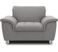 DOMO. collection Sessel Franzi, Polstergarnitur, Hochlehner mit Nackenfunktion, Polstersessel 120 x 105 x 81 cm (BxTxH), Grau