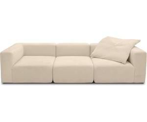 DOMO. collection Sofa Adrian, Modul-Sofa, 3-Sitzer aus 2 x Ecksessel und 1 x Sessel, Bigsofa, Modul-Couch, 3 Polster-Elemente, 3er Couch, 301 x 108 x 69 cm (BxTxH), Beige