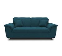 DOMO. collection Sofa Franzi, 2-Sitzer Couch, 2er Garnitur mit Nackenfunktion, Polstergarnitur 190 x 105 x 81 cm (BxTxH), türkis (Blau)