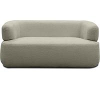 DOMO. collection Sofa Molina, 2-Sitzer, Moderne 2er Couch aus Teddy-Stoff mit runden Ecken, Polstersofa, Garnitur 160 x 86 x 71 cm (BxTxH), Taupe