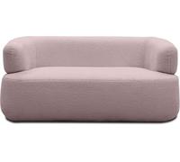 DOMO. collection Sofa Molina, 2-Sitzer, Moderne 2er Couch aus Teddy-Stoff mit runden Ecken, Polstersofa, Garnitur 160 x 86 x 71 cm (BxTxH), Altrosa