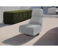DOMO. collection Spiekeroog Fauteuil d'extérieur avec Fonction Dossier et Fonction rotative, Meuble de Jardin, Fauteuil d'extérieur, 68 x 88 x 67 cm, argenté