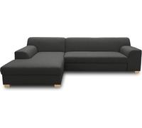 DOMO Collection Tinos Canapé d'angle en L avec Fonction Couchage en Forme de L Anthracite 273 x 157 cm