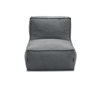 DOMO. collection Wangerooge Fauteuil d'extérieur résistant aux intempéries - Canapé de Jardin - Pouf d'extérieur - avec Sac Gonflable - 75 x 115 x 73 cm (l x p x h) - Gris foncé