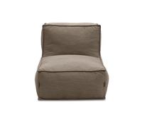 DOMO. collection Wangerooge Fauteuil d'extérieur résistant aux intempéries - Canapé de Jardin - Pouf d'extérieur - avec Sac Gonflable - 75 x 115 x 73 cm (l x p x h) - Marron