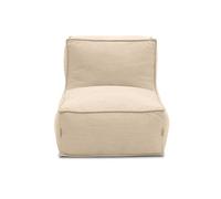 DOMO. collection Wangerooge Fauteuil d'extérieur résistant aux intempéries - Canapé de Jardin - Pouf d'extérieur - avec Sac Gonflable - 75 x 115 x 73 cm (l x p x h) - Beige