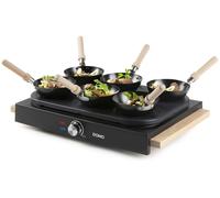DOMO Crepiere électrique et wok - 2-en-1, 1000 W DO8719W