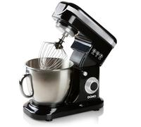 DOMO Robot de cuisine DO1023KR - 8 vitesses, fonction pulse, 6 L, 1200 W - Noir/Argent