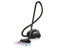 DOMO DO1033S Aspirateur avec Sac - avec indicateur de Sac Plein - 1,5L - Inclus Brosse pour Sol, suceur Plat avec Brosse et 1 Sac à poussière - 450W - Noir