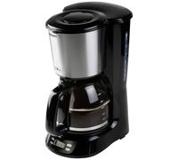DOMO DO1065K Cafetière noir, acier inoxydable Nombre de tasse=12 écran, minuteur, verseuse en verre